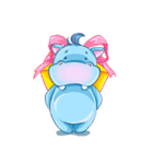 Happy Hippo - the friendly hippopotamus（個別スタンプ：1）