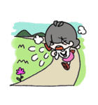 白ねこくんと黒うさちゃん（個別スタンプ：4）