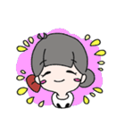 白ねこくんと黒うさちゃん（個別スタンプ：5）