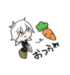 白ねこくんと黒うさちゃん（個別スタンプ：9）