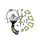 白ねこくんと黒うさちゃん（個別スタンプ：16）