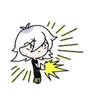 白ねこくんと黒うさちゃん（個別スタンプ：22）