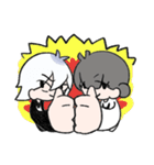 白ねこくんと黒うさちゃん（個別スタンプ：25）