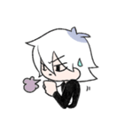白ねこくんと黒うさちゃん（個別スタンプ：35）