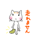 走る猫 (白)（個別スタンプ：33）