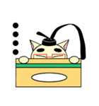 段ボール箱に棲まう公家猫(くげねこ)（個別スタンプ：5）