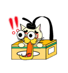 段ボール箱に棲まう公家猫(くげねこ)（個別スタンプ：6）