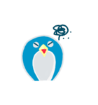 blue penguin cartoon（個別スタンプ：7）