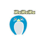 blue penguin cartoon（個別スタンプ：9）