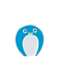 blue penguin cartoon（個別スタンプ：14）