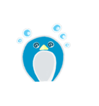 blue penguin cartoon（個別スタンプ：22）