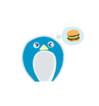 blue penguin cartoon（個別スタンプ：26）