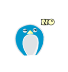 blue penguin cartoon（個別スタンプ：35）