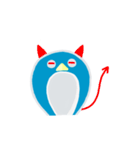 blue penguin cartoon（個別スタンプ：36）