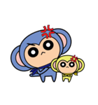 トリプルおさる（個別スタンプ：9）