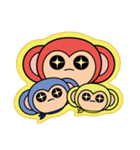 トリプルおさる（個別スタンプ：13）