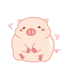 Vivid Emotions with Chubby Cute Pink Pig（個別スタンプ：3）