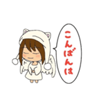天使の日常あいさつのスタンプ（個別スタンプ：3）