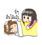 Girl little pig ＆ Boy little wolf（個別スタンプ：24）
