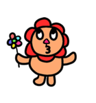 Flowers lion（個別スタンプ：9）