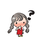 little Long braids girl（個別スタンプ：6）