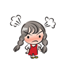 little Long braids girl（個別スタンプ：8）