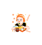 Happy little girl man-man（個別スタンプ：2）