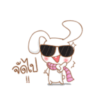Pink rabbit scarf（個別スタンプ：2）