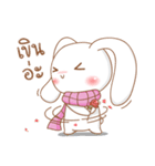 Pink rabbit scarf（個別スタンプ：7）