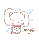 Pink rabbit scarf（個別スタンプ：13）