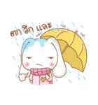 Pink rabbit scarf（個別スタンプ：16）