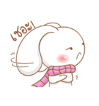 Pink rabbit scarf（個別スタンプ：19）