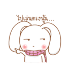 Pink rabbit scarf（個別スタンプ：20）