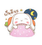 Pink rabbit scarf（個別スタンプ：21）