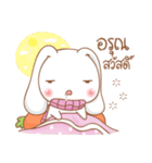 Pink rabbit scarf（個別スタンプ：22）