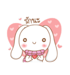 Pink rabbit scarf（個別スタンプ：27）