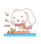 Pink rabbit scarf（個別スタンプ：28）