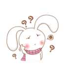 Pink rabbit scarf（個別スタンプ：35）