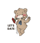 Brown TeddyBear for Valentine's day（個別スタンプ：3）