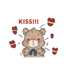 Brown TeddyBear for Valentine's day（個別スタンプ：9）