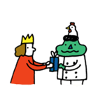 王様とあさごはん（個別スタンプ：16）