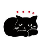 エキゾチックショートヘアの黒猫ムースくん（個別スタンプ：16）