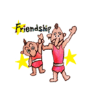 Pro wrestler Brothers of red iron（個別スタンプ：1）