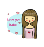 Best, Long hair girl（個別スタンプ：2）