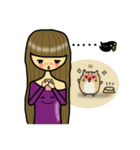 Best, Long hair girl（個別スタンプ：8）