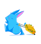 Blu the Bunny - the funky rabbit（個別スタンプ：9）