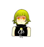 Cute girl Green hair.（個別スタンプ：3）