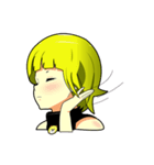 Cute girl Green hair.（個別スタンプ：4）