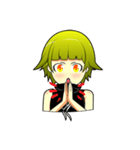 Cute girl Green hair.（個別スタンプ：9）
