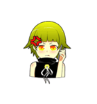 Cute girl Green hair.（個別スタンプ：18）